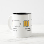 Mug d'humeur de batterie | Faible à complet (Devant gauche)