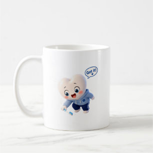Mug d'hygiéniste dentaire au personnage de dent mi