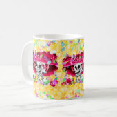 Mug Dia De Los Muertos Calavera Catrina en rouge (Devant gauche)
