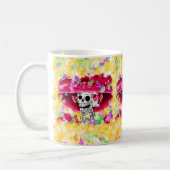 Mug Dia De Los Muertos Calavera Catrina en rouge (Gauche)