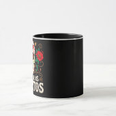 Mug Dia de los muertos crâne et fleurs (Centre)