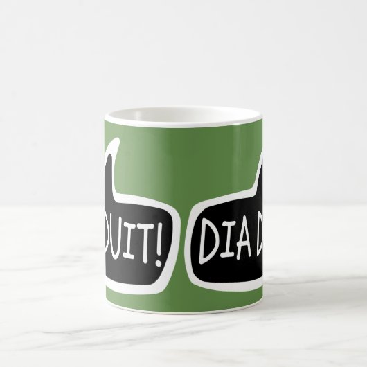 Mug DIA DUIT ! Irish Gaelic Grey Speech Bubble (Centre)