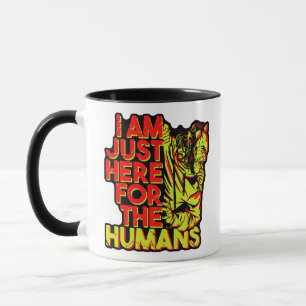 Mug Diable Effrayant Halloween Ici pour les Humains