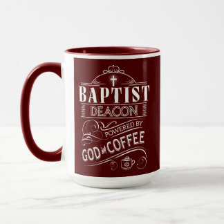 Mug Diacre baptiste, actionné par Dieu et le café