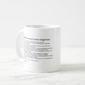 Mug Diagnostics soignants d'étudiant du principal 10 (Devant gauche)
