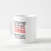 Mug Diagnostiqué avec une boue de conscience (Devant gauche)