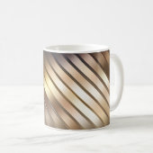 Mug Diagonal doré abstrait élégant arrière - plan. (Devant droit)