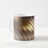 Mug Diagonal doré abstrait élégant arrière - plan. (Devant gauche)