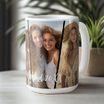 Mug Diagonal Photo Collage - 4 Photos Fun Weekend<br><div class="desc">Utilisez 4 photos verticales pour créer une tasse photo personnelle. Un grand cadeau pour mettre en valeur des photos d'une escapade ou d'un événement amusant. Qu'il s'agisse d'une réunion de famille ou d'une fête de bachelorette,  le collage amusant est élégant et moderne.</div>