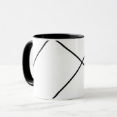 Mug Diagonal Stripes sur Musique noire et blanche (Devant gauche)