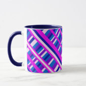 Mug Diagonale bleue rose violet (Gauche)