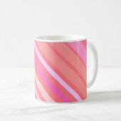 Mug Diagonale rose moderne (Devant droit)