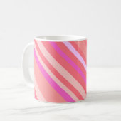 Mug Diagonale rose moderne (Devant gauche)