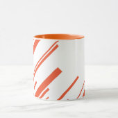 Mug Diagonales en orange et blanc (Centre)
