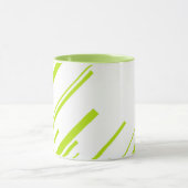 Mug Diagonales - Lime vert et blanc (Centre)