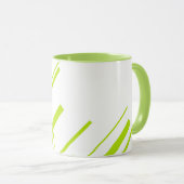 Mug Diagonales - Lime vert et blanc (Devant droit)