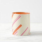 Mug Diagonales - Rose, Orange et Crème (Centre)