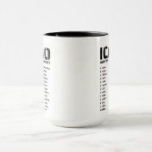 Mug Diagramme alphabétique de l'aviation de l'OACI (Centre)