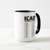 Mug Diagramme alphabétique de l'aviation de l'OACI (Devant droit)