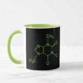Mug Diagramme chimique de la molécule de caféine (Gauche)