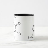 Mug Diagramme chimique de la molécule de caféine (Centre)