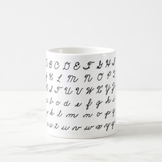 Mug diagramme cursif d'écriture (Centre)
