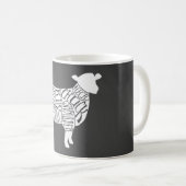 Mug Diagramme de boucherie découpes de viande horloger (Devant droit)