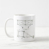 Mug Diagramme de cerf-volant - Cerf-volant (Wright), 1 (Gauche)