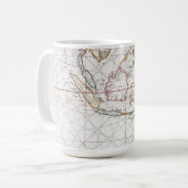 Mug Diagramme de mer à l'est de l'Inde | Indonésie (Devant gauche)
