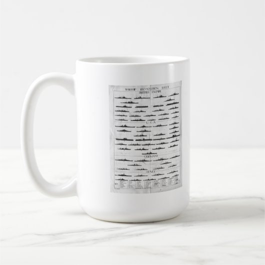 Mug Diagramme de reconnaissance de cuirassé de marine (Gauche)