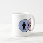 Mug Diagramme de Venn Garçon + Fille (Devant droit)