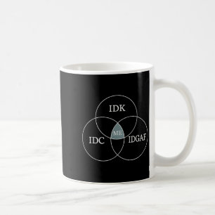 Mug Diagramme de Venn Idgaf Mème Funny Science Scifi I