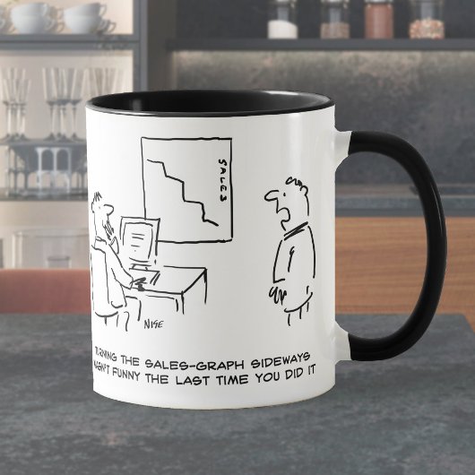 Mug Diagramme des ventes Office tourné latéralement
