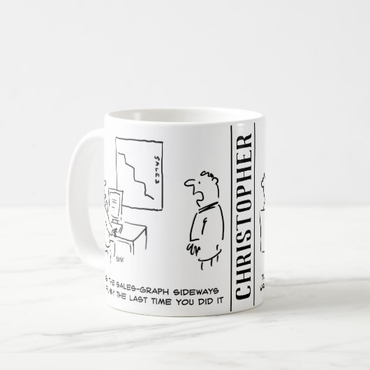 Mug Diagramme des ventes Office tourné latéralement (Devant gauche)