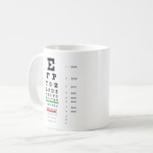 Mug Diagramme d'oeil de Herman Snellen pour estimer (Devant gauche)