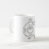 Mug Diagramme du moteur d'induction à phase fractionné (Devant gauche)