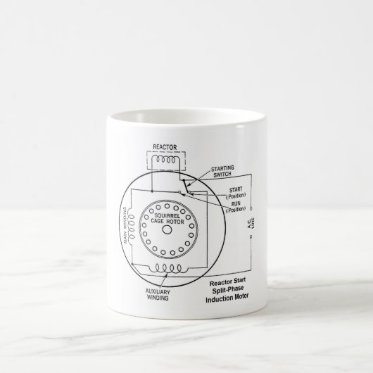 Mug Diagramme du moteur d'induction à phase fractionné (Centre)