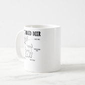 Mug Diagramme Éducatif de l'Anatomie du Cerf à Queue B (Devant gauche)