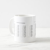 Mug Diagramme mathématique des équivalents de fraction (Devant gauche)