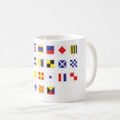Mug Diagramme nautique de drapeau (Devant droit)