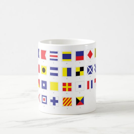 Mug Diagramme nautique de drapeau (Centre)