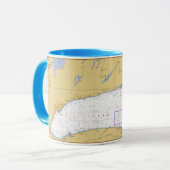 Mug Diagramme nautique du lac Ontario (Devant gauche)