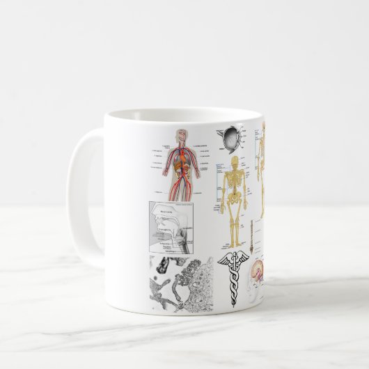 Mug Diagrammes humains d'anatomie (Devant gauche)