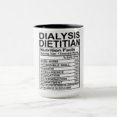 Mug Dialyse Diététiste Nutrition Faits (Centre)