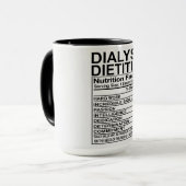 Mug Dialyse Diététiste Nutrition Faits (Devant gauche)
