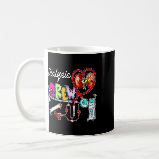 Mug Dialyse Écran Stethoscope Coeur Néphrologie du rei (Gauche)