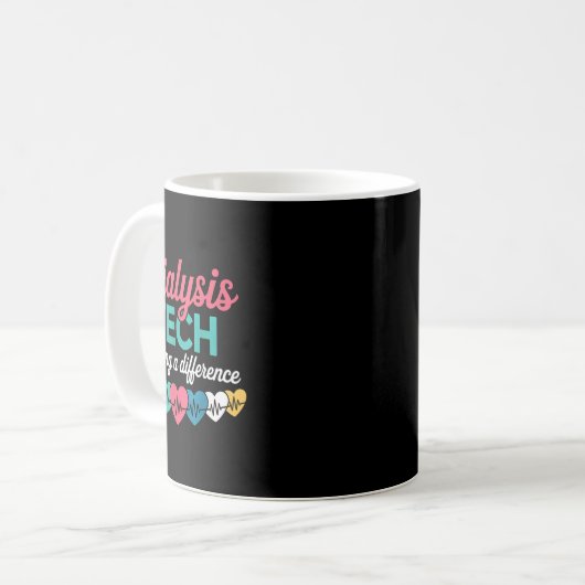 Mug Dialysis Tech Making A Difference Technician Heart (Devant gauche)