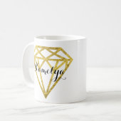 Mug Diamant à huile d'or (Devant gauche)