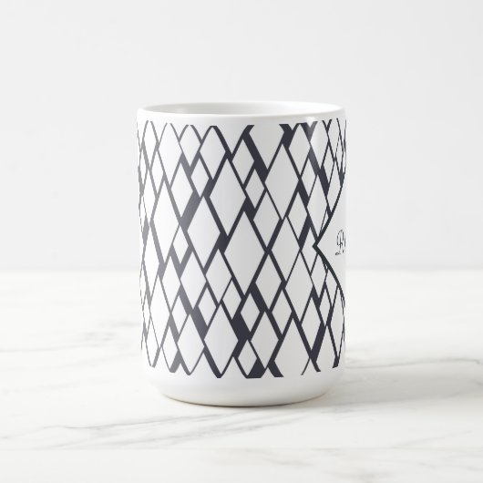 Mug Diamant bleu et blanc (Centre)