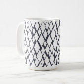 Mug Diamant bleu et blanc (Devant gauche)